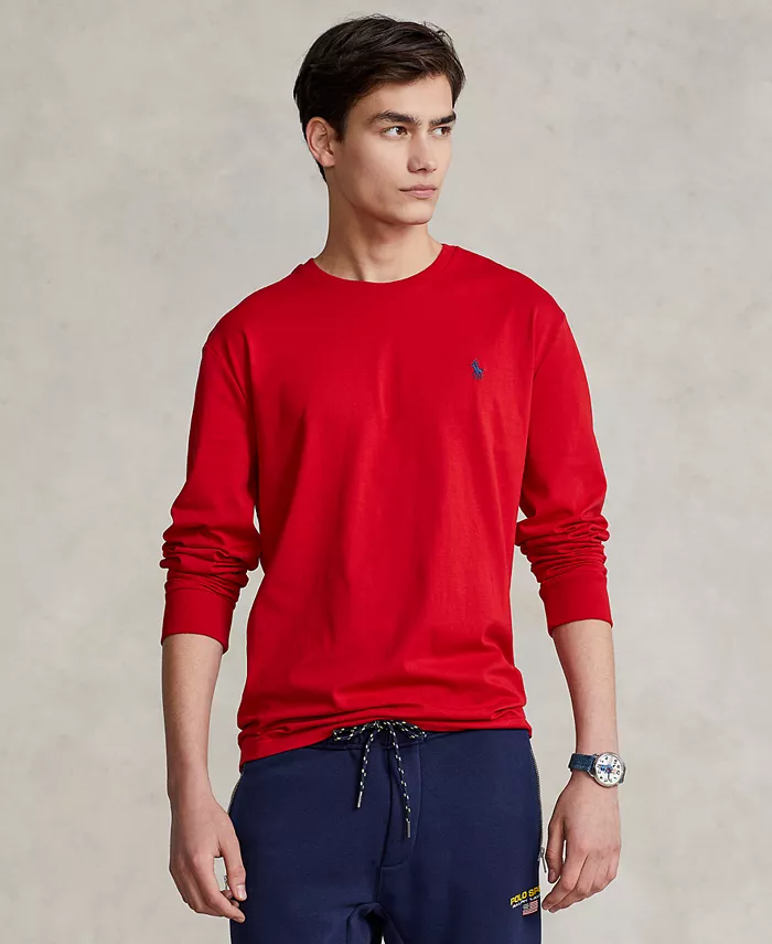 Мужская футболка с длинным рукавом классического кроя из джерси Polo Ralph Lauren, красный
Мужская футболка с длинным рукавом классического кроя из джерси Polo Ralph Lauren, красный