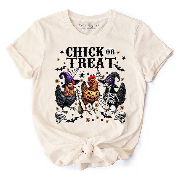 Футболка Chick or treat с курицей, смешная фермерская на Хэллоуин Ornamentallyyou, Natural
Футболка Chick or treat с курицей, смешная фермерская на Хэллоуин Ornamentallyyou, Natural