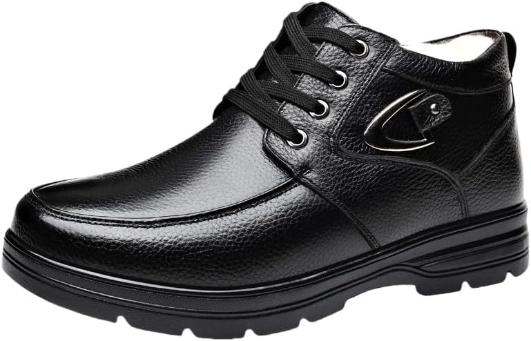 Зимние теплые и толстые ботинки FmShi большого размера для мужчин - противоскользящие, прочные, удобные и подходят к различной повседневной одежде, черный
Зимние теплые и толстые ботинки FmShi большого размера для мужчин - противоскользящие, прочные, удобные и подходят к различной повседневной одежде, черный