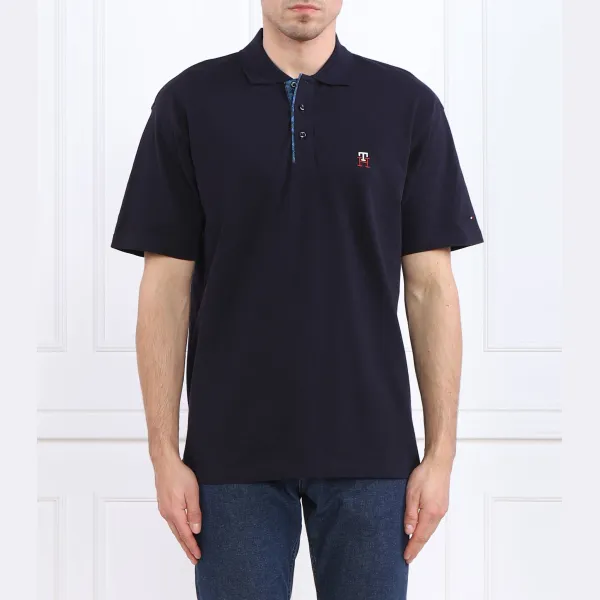 Рубашка-Поло свободного кроя с монограммой Tommy Hilfiger, синий
Рубашка-Поло свободного кроя с монограммой Tommy Hilfiger, синий