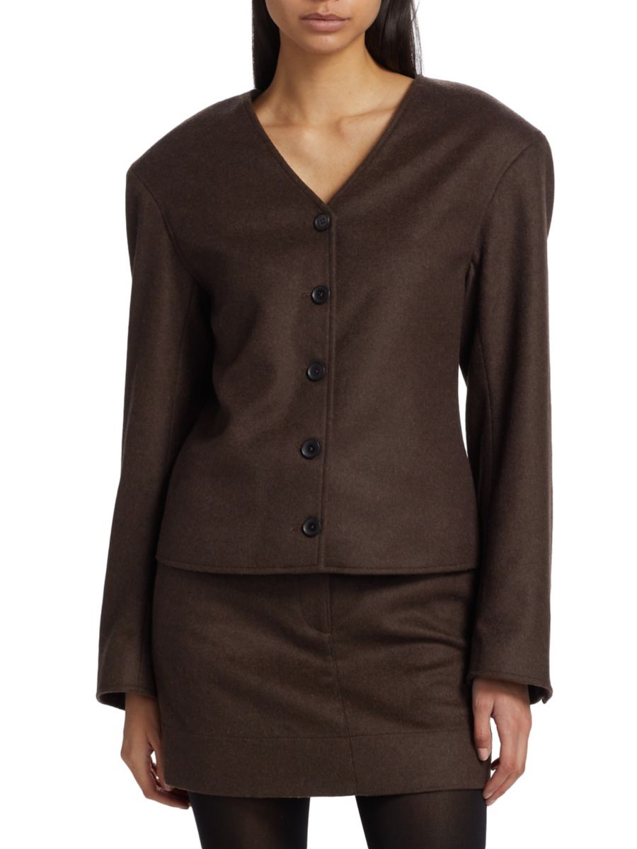 Куртка Vega из смесовой шерсти Loulou Studio, коричневый 
Куртка Vega из смесовой шерсти Loulou Studio, коричневый