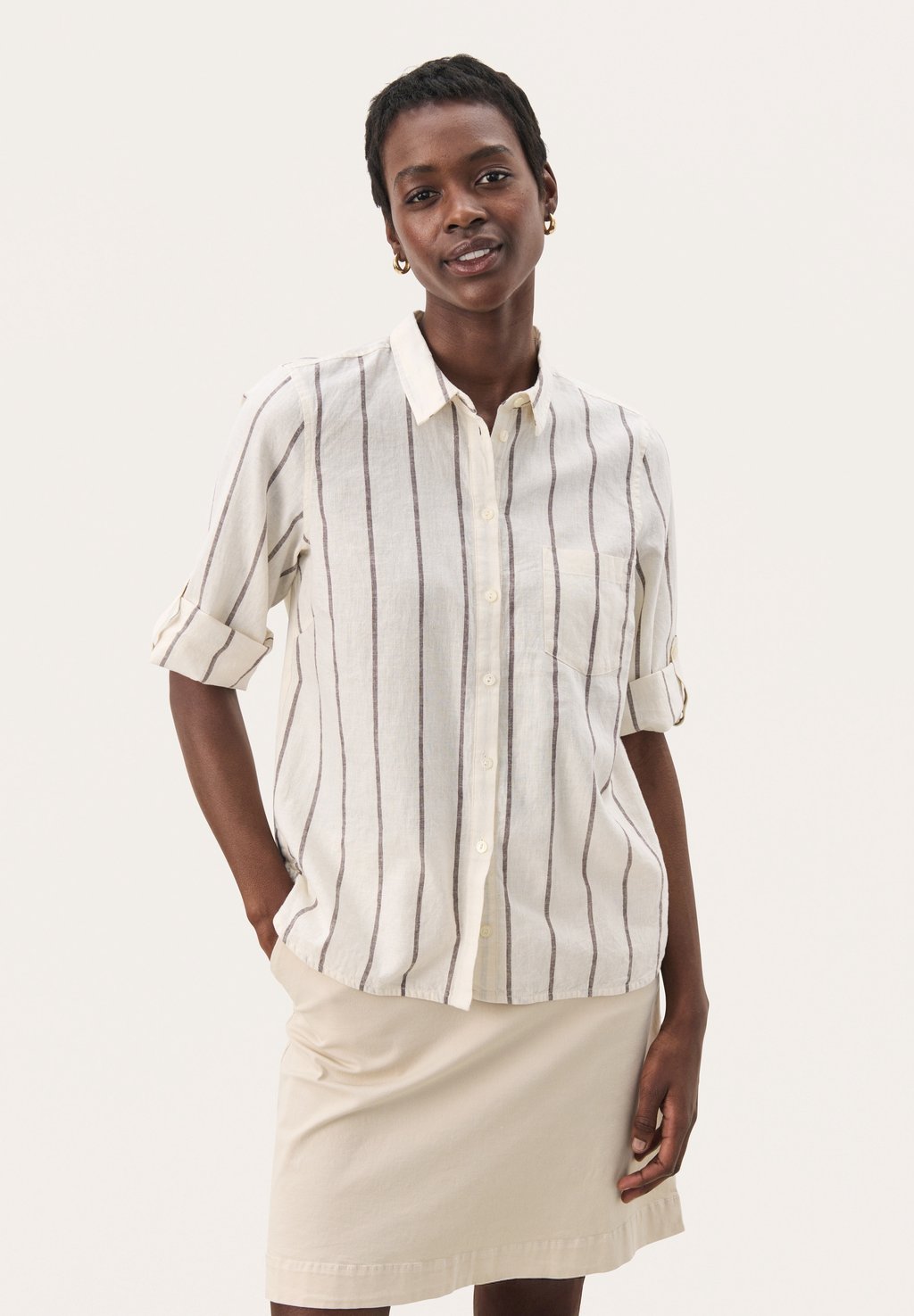 Блузка на пуговицах CINDIE Part Two, коричневый 
Блузка на пуговицах CINDIE Part Two, коричневый