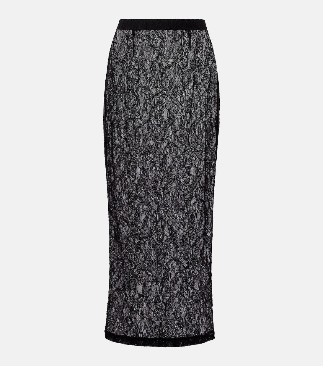 Полупрозрачная кружевная миди-юбка Wardrobe.NYC, черный
Полупрозрачная кружевная миди-юбка Wardrobe.NYC, черный