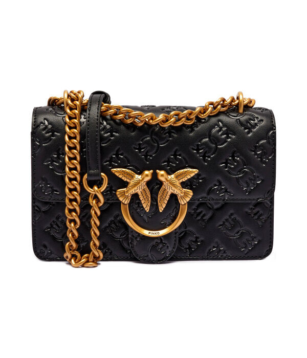 Сумка женская Pinko Love one mini кожаная с тиснением, черный
Сумка женская Pinko Love one mini кожаная с тиснением, черный