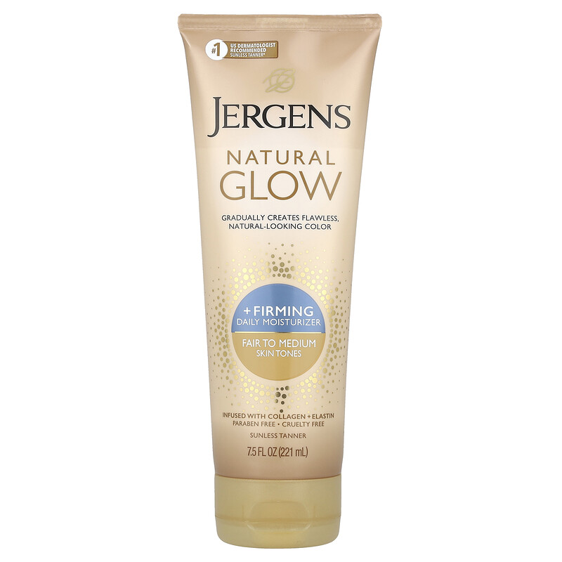 Jergens, Natural Glow, укрепляющее ежедневное увлажняющее средство, средство для загара без загара, от светлого до среднего, 221 мл (7,5 жидк. унц.)
Jergens, Natural Glow, укрепляющее ежедневное увлажняющее средство, средство для загара без загара, от светлого до среднего, 221 мл (7,5 жидк. унц.)