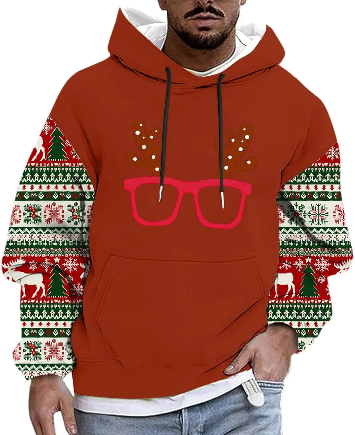 Мужской рождественский свитшот с длинным рукавом и принтом
Мужской рождественский свитшот с длинным рукавом и принтом