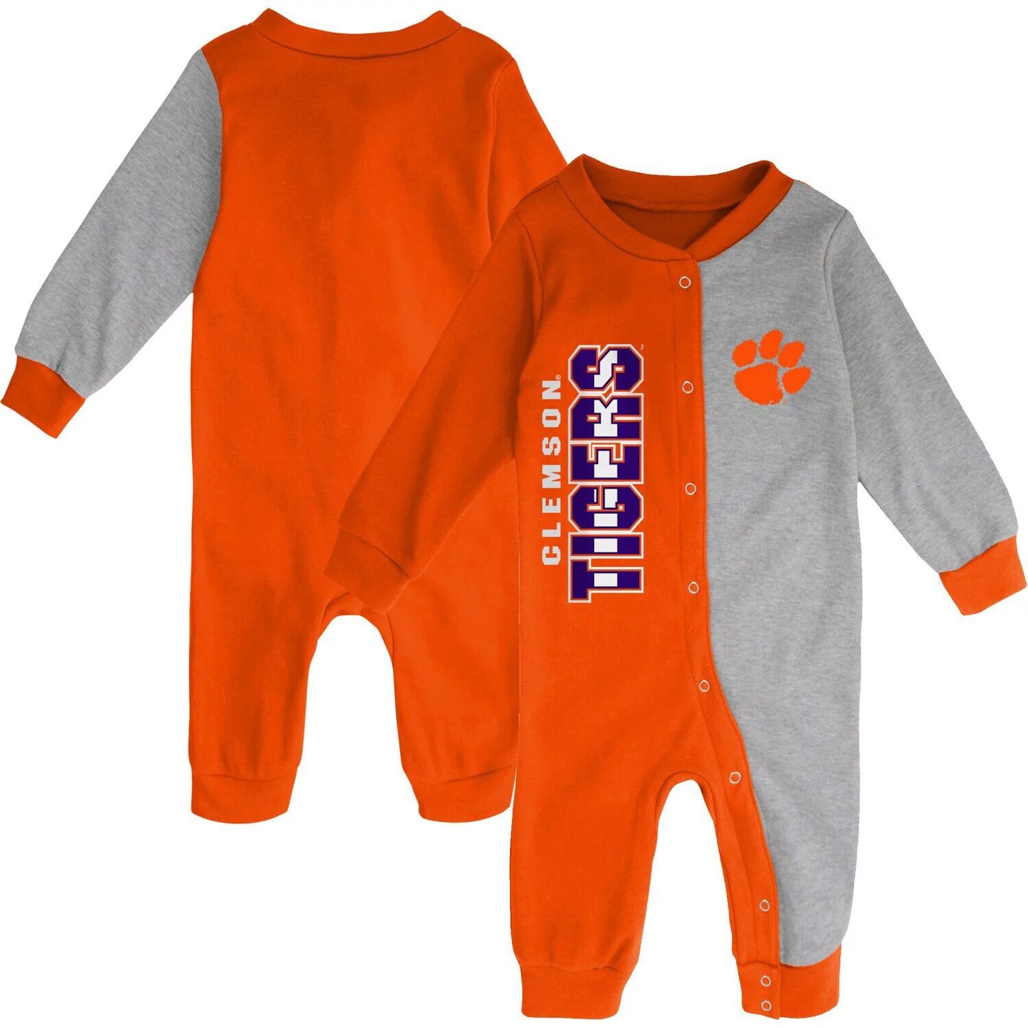Двухцветный спальный комбинезон для младенцев оранжевый/серый Clemson Tigers на перерыв в перерыве Outerstuff
Двухцветный спальный комбинезон для младенцев оранжевый/серый Clemson Tigers на перерыв в перерыве Outerstuff
