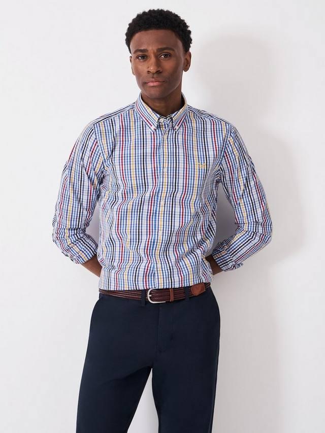 Хлопковая сорочка в клетку с облегающим кроем Crew Clothing, Multi Blue
Хлопковая сорочка в клетку с облегающим кроем Crew Clothing, Multi Blue