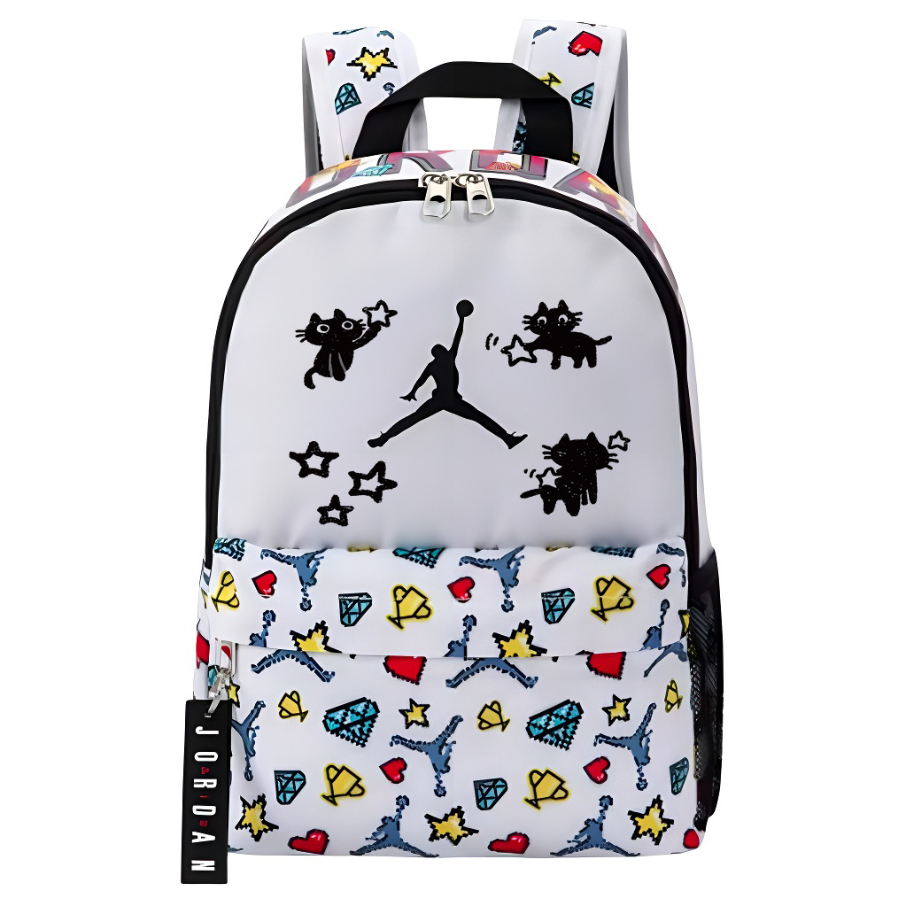 Jordan Полиэстеровый рюкзак женский белый, Cat and Stars
Jordan Полиэстеровый рюкзак женский белый, Cat and Stars