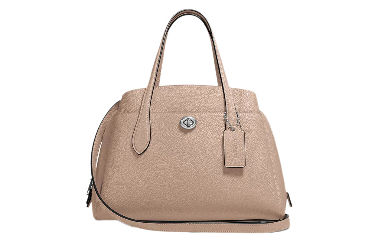 COACH Льняная сумка с кожаной отделкой через плечо
COACH Льняная сумка с кожаной отделкой через плечо