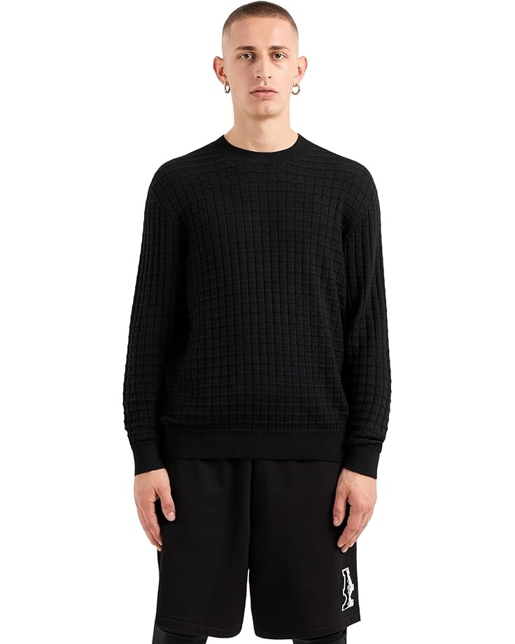 Свитер Armani Exchange Wool Textured Sweater, черный
Свитер Armani Exchange Wool Textured Sweater, черный