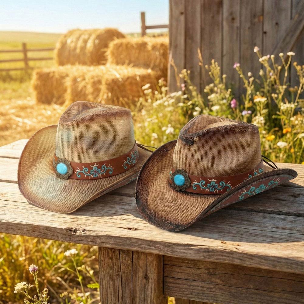 FASHNZFAB Боксерская шляпа в стиле бохо, овальная, с бирюзовыми камнями, цветочной вышивкой и полосой из выстиранной соломы
FASHNZFAB Боксерская шляпа в стиле бохо, овальная, с бирюзовыми камнями, цветочной вышивкой и полосой из выстиранной соломы