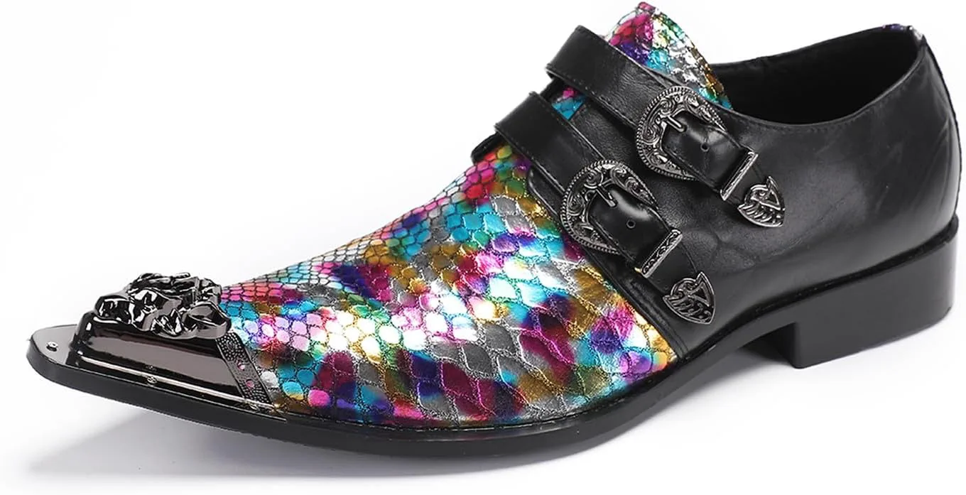 Мужские лоферы Santimon с металлическим наконечником и заостренным носком - стильная мужская обувь без шнурков для свадьбы, вечеринок, выпускного вечера - кожаные повседневные туфли с двойной пряжкой и цветочным узором, черный
Мужские лоферы Santimon с металлическим наконечником и заостренным носком - стильная мужская обувь без шнурков для свадьбы, вечеринок, выпускного вечера - кожаные повседневные туфли с двойной пряжкой и цветочным узором, черный