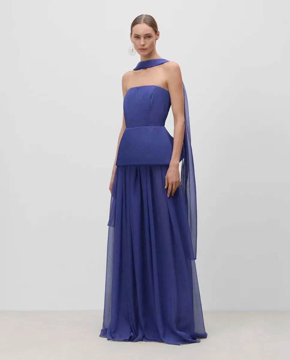 Длинная шифоновая юбка Simorra, синий
Длинная шифоновая юбка Simorra, синий