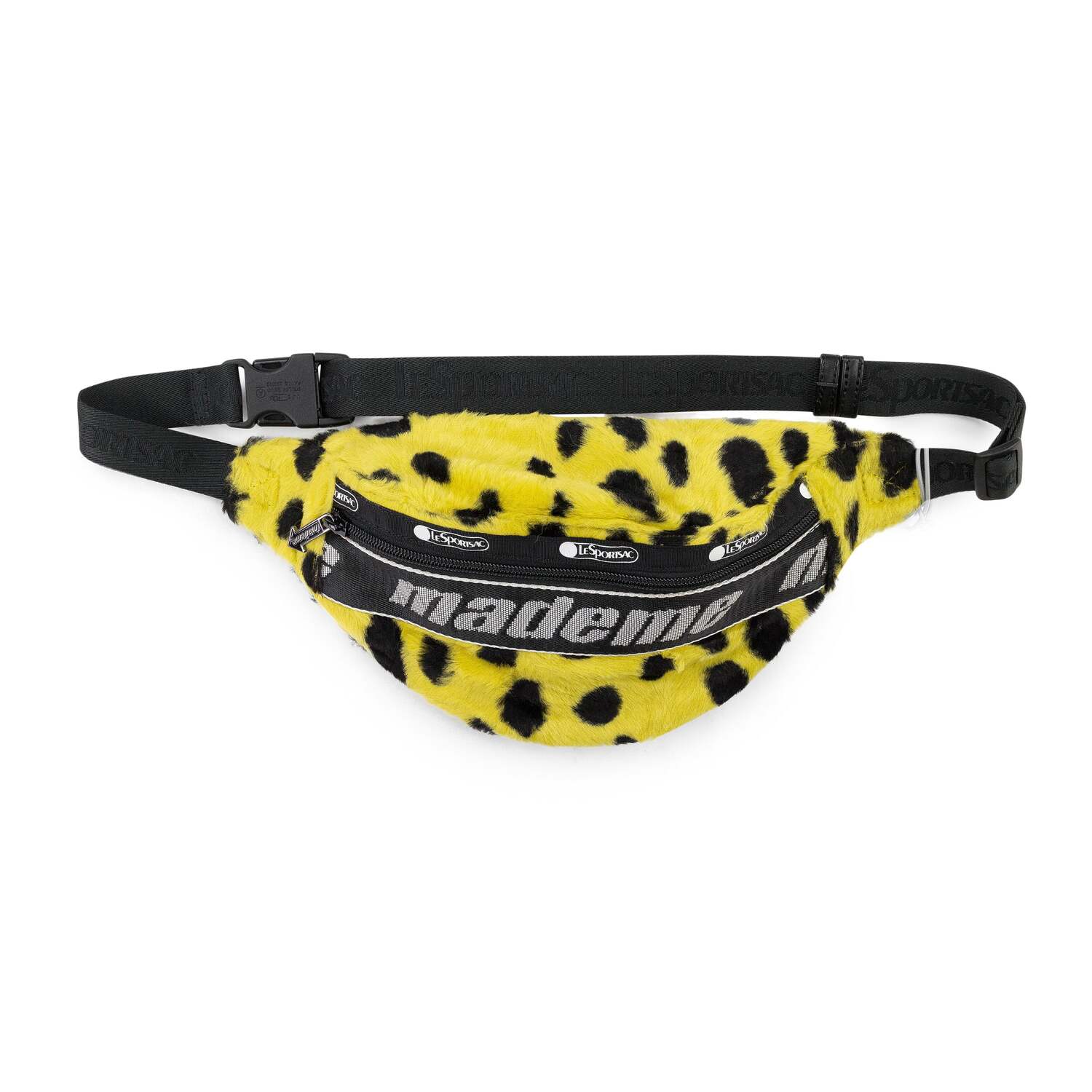 Поясная сумка из сетчатой ткани с линзами, черная/желтая MADEME x LESPORTSAC 
Поясная сумка из сетчатой ткани с линзами, черная/желтая MADEME x LESPORTSAC