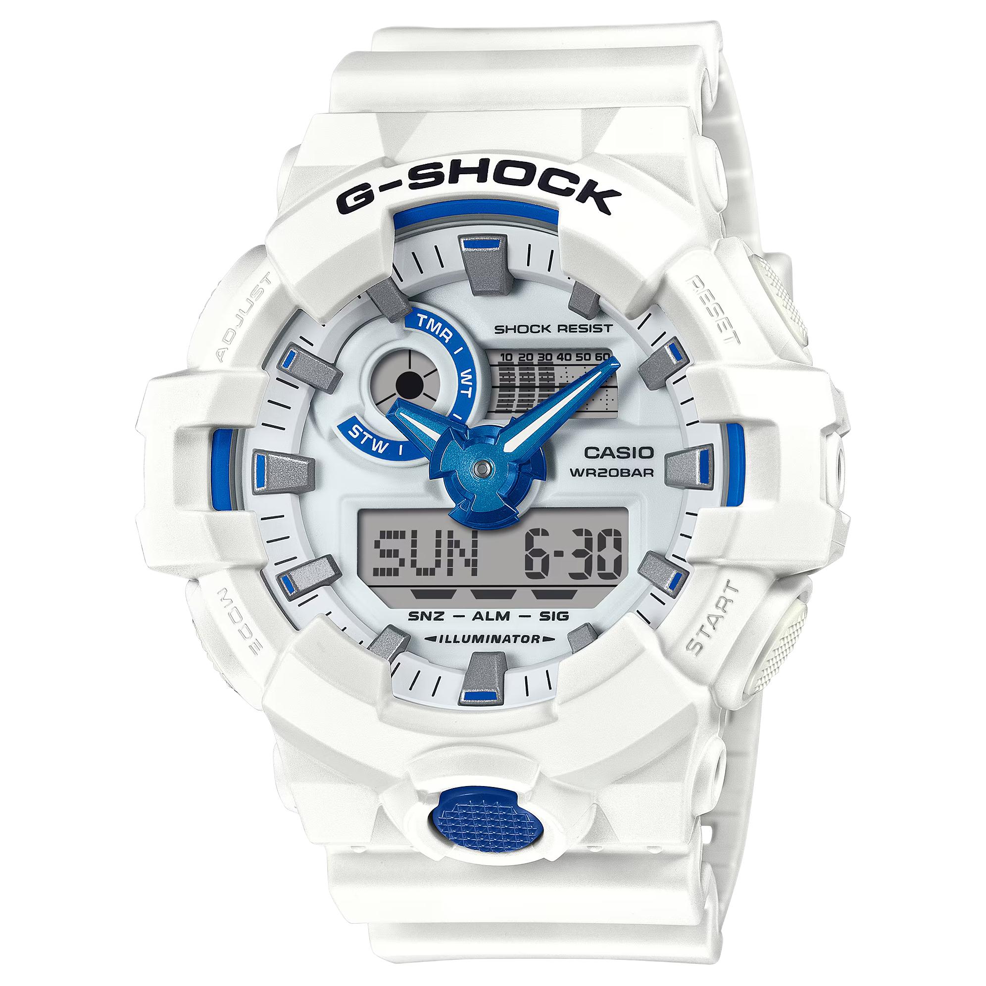 CASIO G-Shock кварцевые часы с белым циферблатом на ремешке из смолы для мужчин
CASIO G-Shock кварцевые часы с белым циферблатом на ремешке из смолы для мужчин