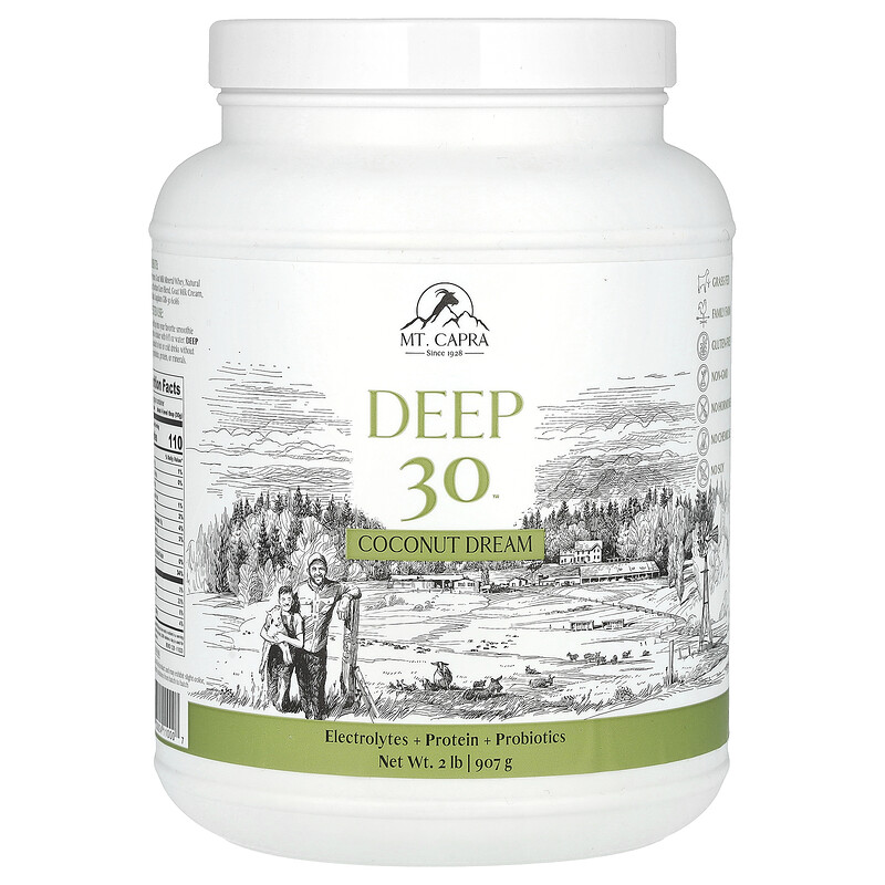 Mt. Capra, Deep 30 , Coconut Dream, 907 г (2 фунта)
Mt. Capra, Deep 30 , Coconut Dream, 907 г (2 фунта)