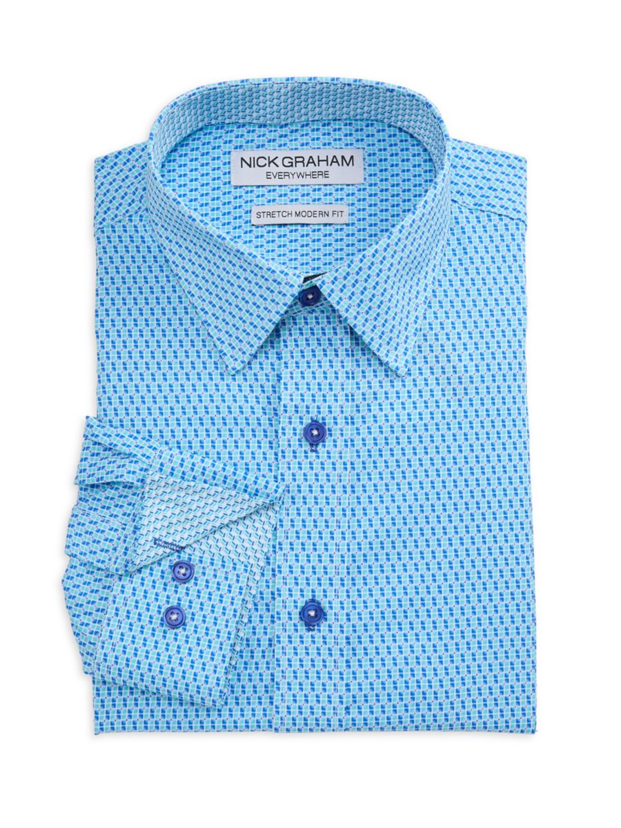 Рубашка-стрейч Modern Fit с принтом Nick Graham, цвет Aqua
Рубашка-стрейч Modern Fit с принтом Nick Graham, цвет Aqua