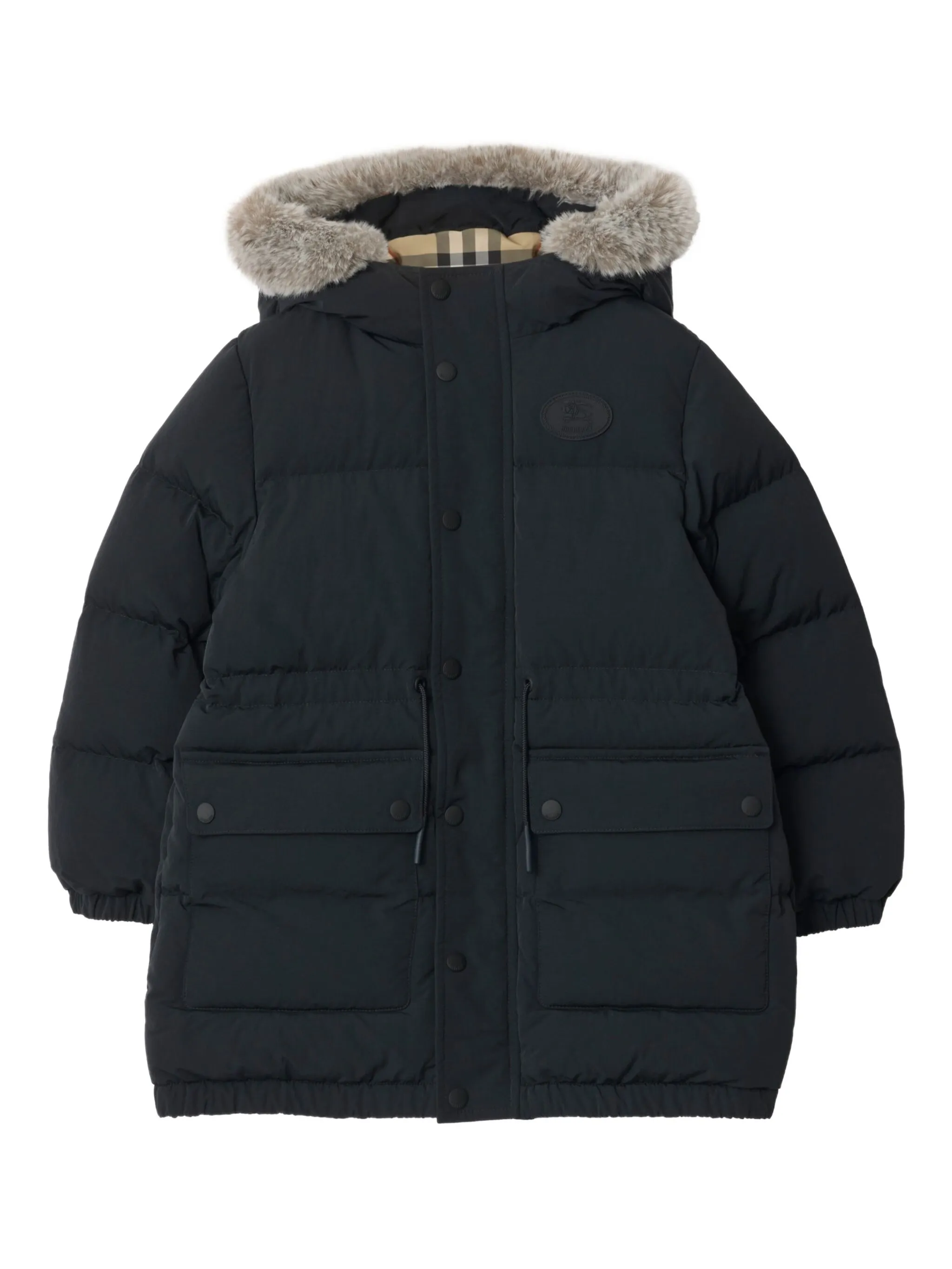 Съемная куртка с капюшоном из искусственного меха Burberry Kids, черный
Съемная куртка с капюшоном из искусственного меха Burberry Kids, черный