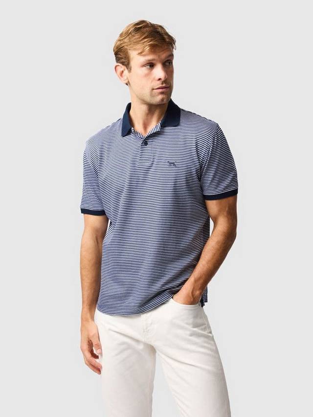 Поло с коротким рукавом Wye Creek в полоску из хлопка Regular Fit Rodd & Gunn, Midnight
Поло с коротким рукавом Wye Creek в полоску из хлопка Regular Fit Rodd & Gunn, Midnight