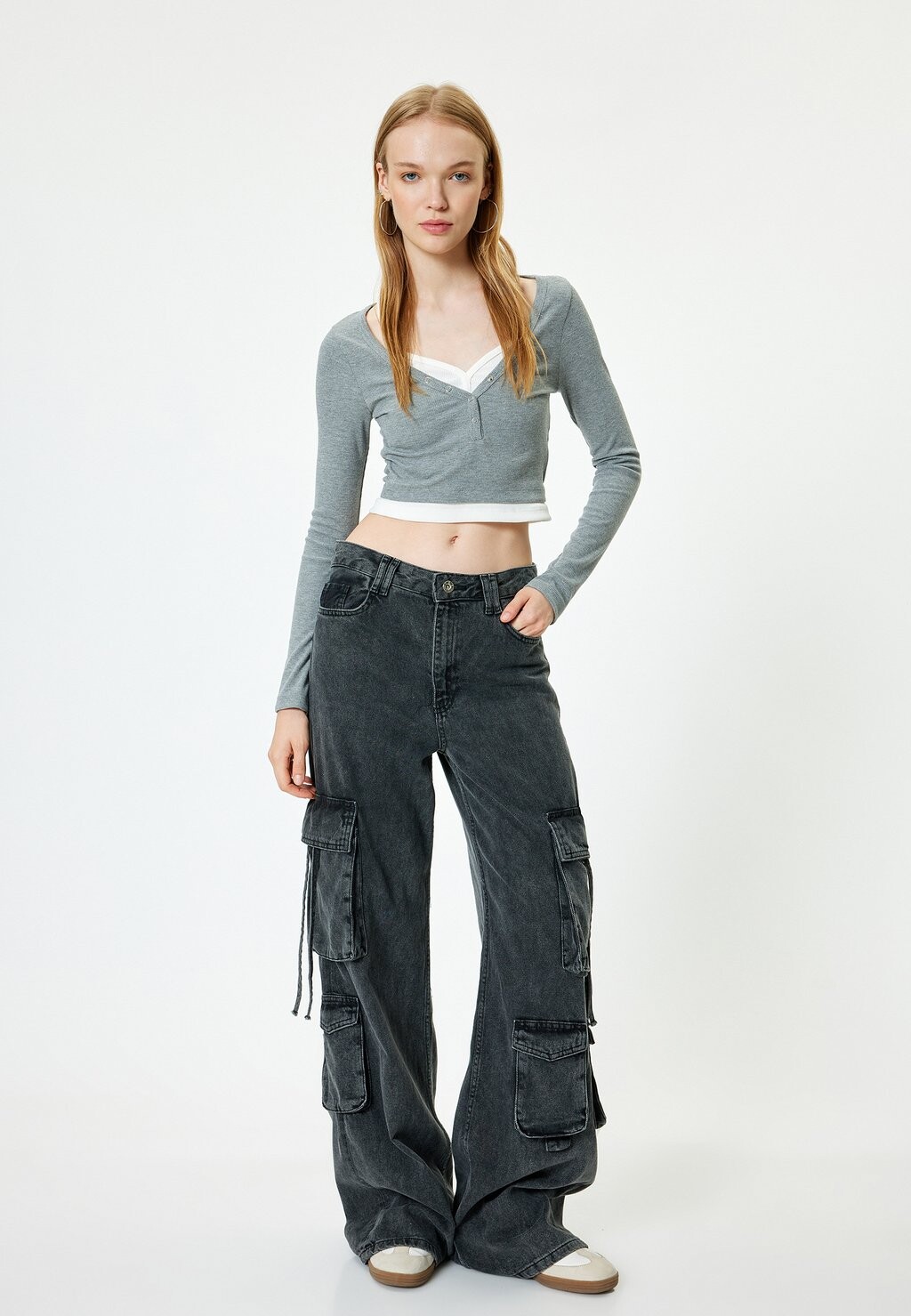 Топ с длинными рукавами Koton, серый
Топ с длинными рукавами Koton, серый