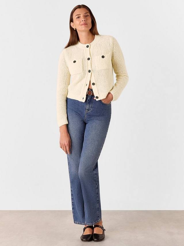 Текстурированный шерстяной кардиган насыщенного цвета Whistles, слоновая кость
Текстурированный шерстяной кардиган насыщенного цвета Whistles, слоновая кость
