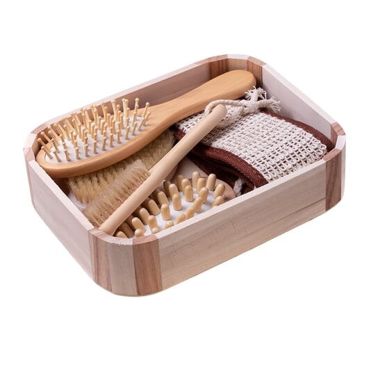 Подарочная корзина, набор СПА мочалок, массажный подарок - 5 предметов, Hedo 
Подарочная корзина, набор СПА мочалок, массажный подарок - 5 предметов, Hedo