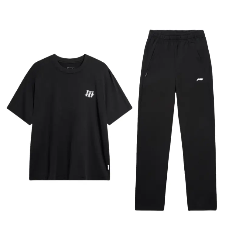 ЛиНинг Спортивная жизнь Коллекция Повседневная спортивная одежда Мужская черная 
ЛиНинг Спортивная жизнь Коллекция Повседневная спортивная одежда Мужская черная