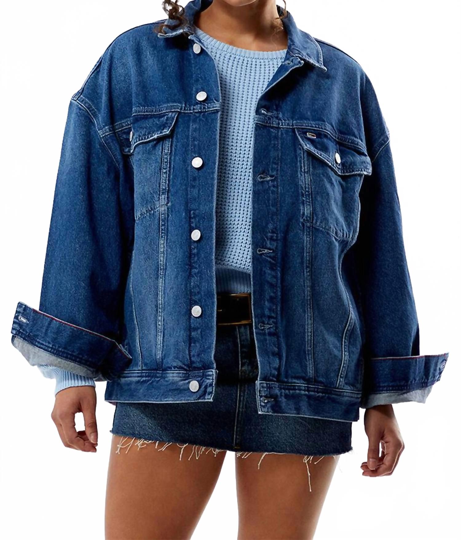 Tommy Jeans Джинсовая куртка Blue Daisy Oversized Flag Jacket, размер Medium
Tommy Jeans Джинсовая куртка Blue Daisy Oversized Flag Jacket, размер Medium
