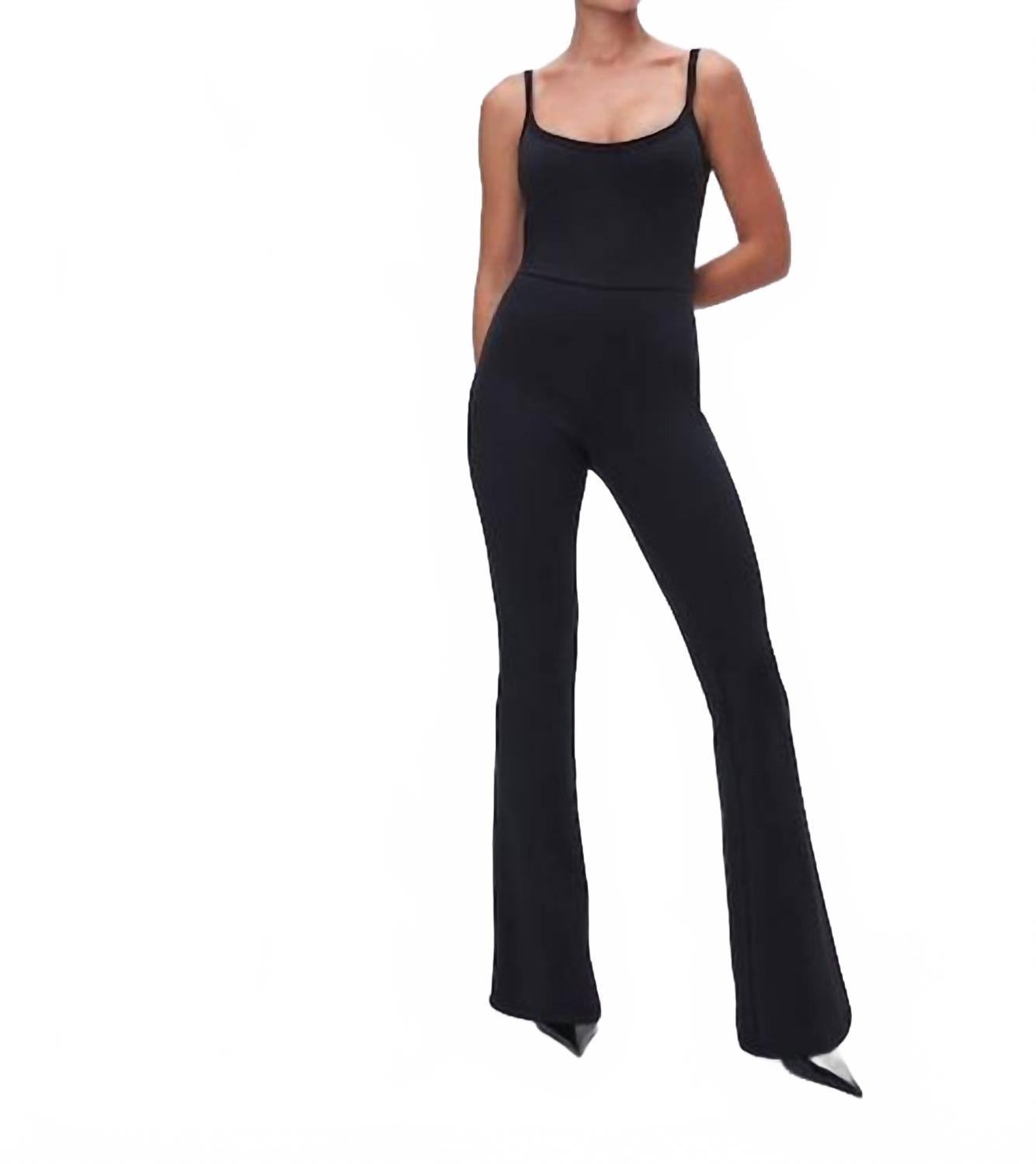 Черный комбинезон с компрессионным эффектом и круглым вырезом GOOD AMERICAN
Черный комбинезон с компрессионным эффектом и круглым вырезом GOOD AMERICAN