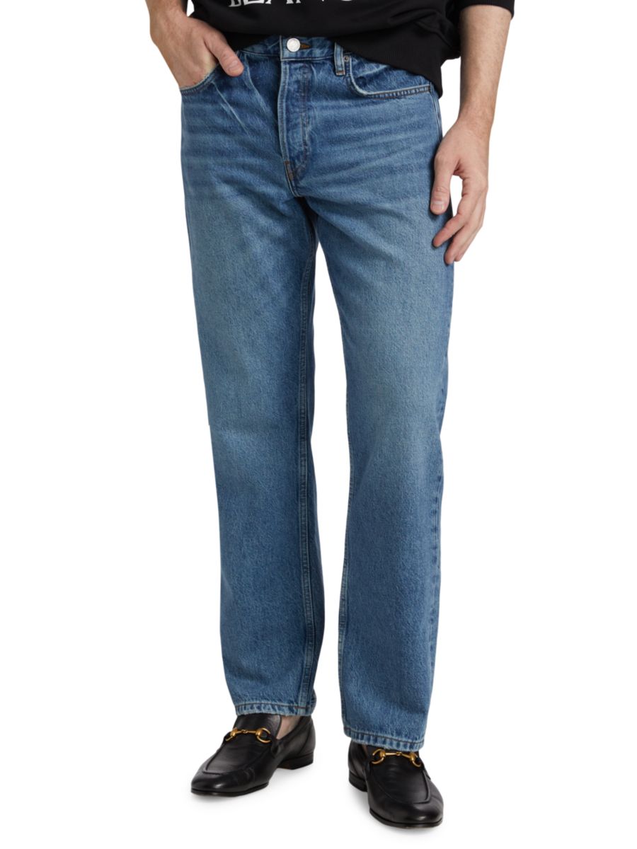 Выцветшие прямые джинсы Frame, цвет Blue Gold
Выцветшие прямые джинсы Frame, цвет Blue Gold