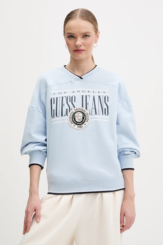Хлопковая толстовка Guess Jeans, синий
Хлопковая толстовка Guess Jeans, синий