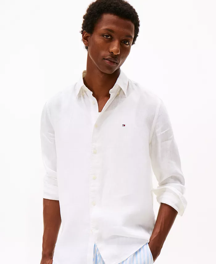 Мужская рубашка на пуговицах с длинными рукавами Tommy Hilfiger, белый
Мужская рубашка на пуговицах с длинными рукавами Tommy Hilfiger, белый