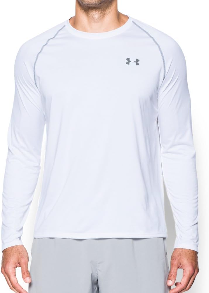 Мужская технологичная футболка с длинным рукавом Under Armour, White/ Steel
Мужская технологичная футболка с длинным рукавом Under Armour, White/ Steel