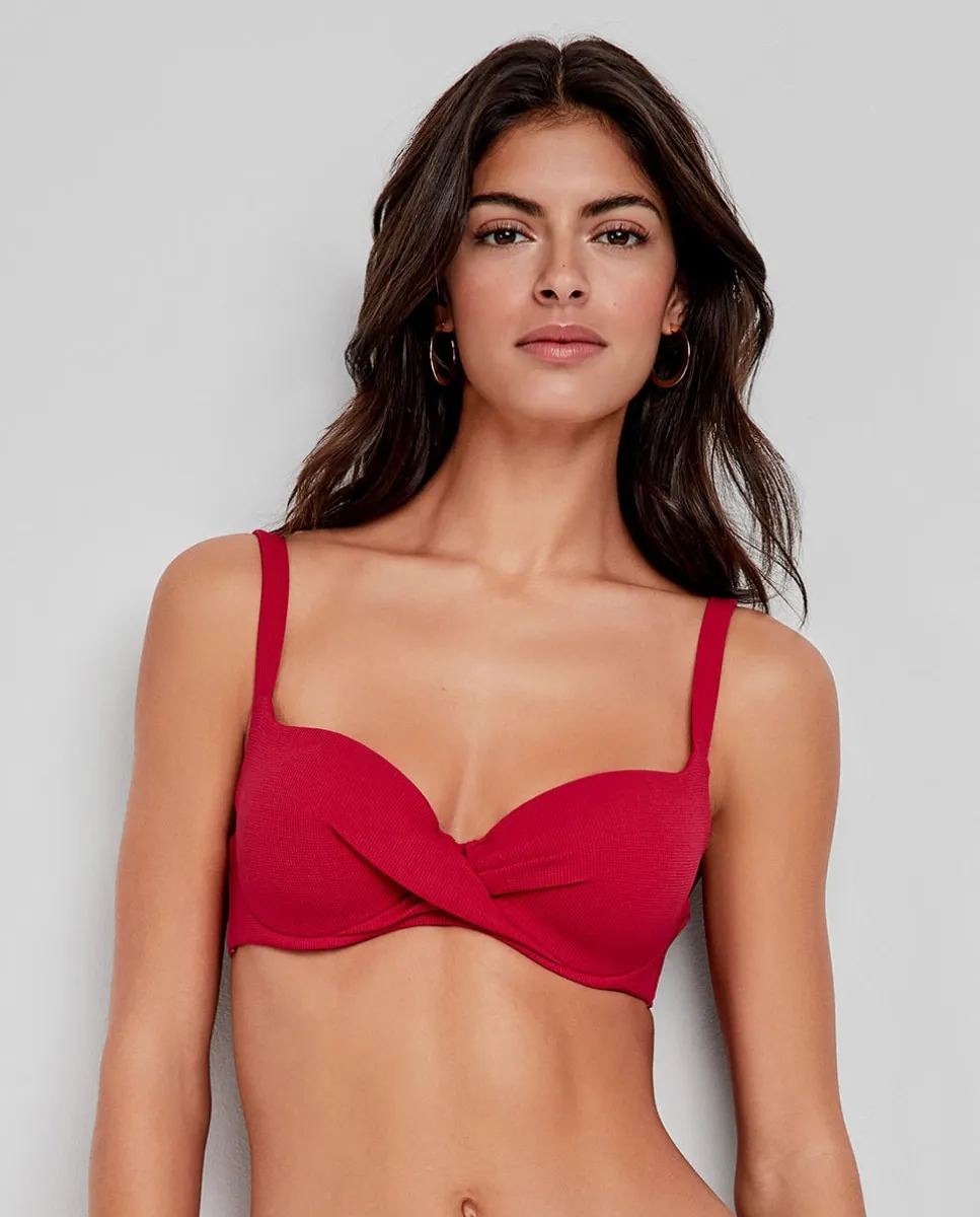 Верх бикини на косточках с поролоном из структурированной ткани Gisela, гранатовый
Верх бикини на косточках с поролоном из структурированной ткани Gisela, гранатовый