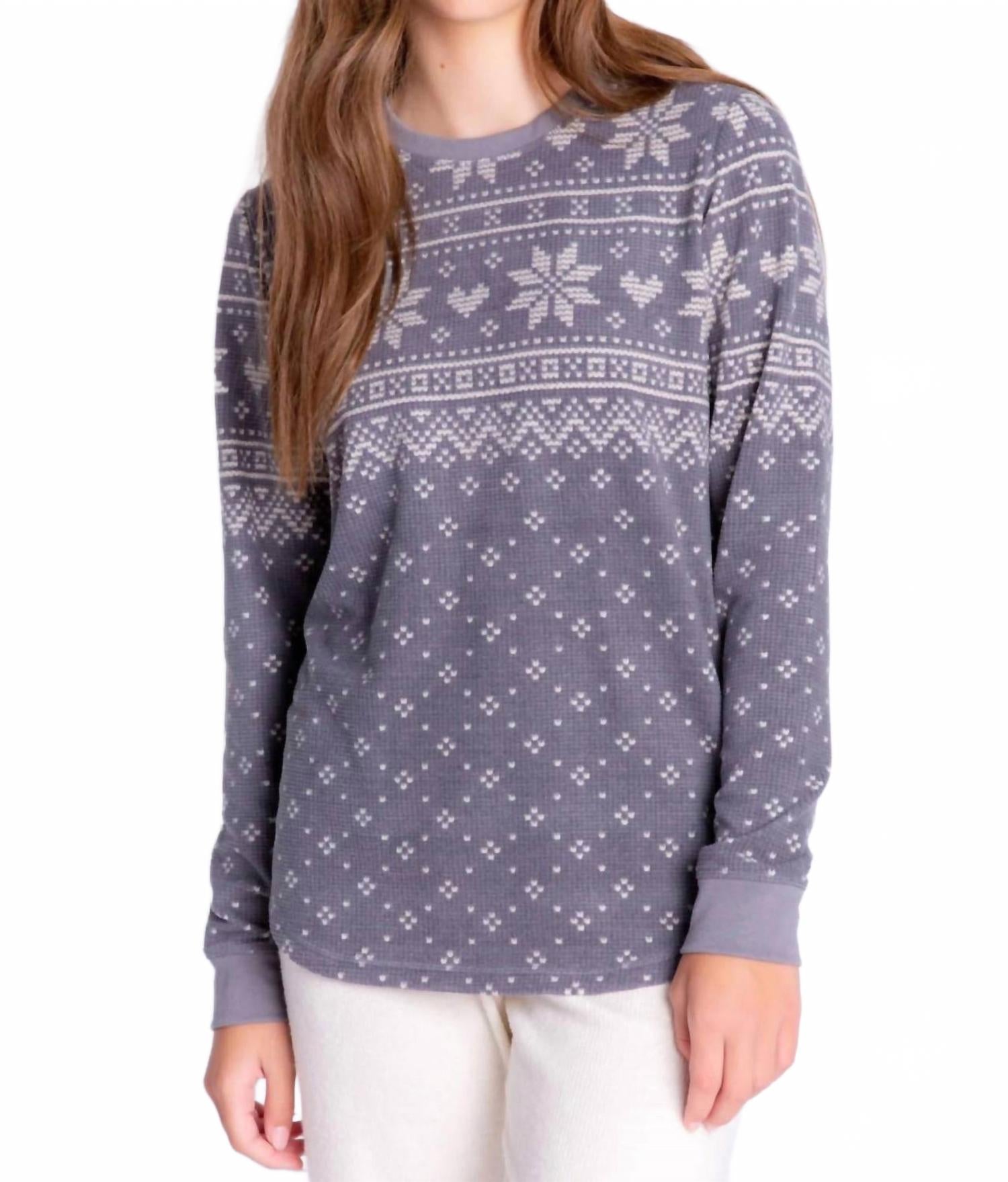 Фер-Айл лонгслив для отдыха в антрацитовом оттенке PJ Salvage, Charcoal
Фер-Айл лонгслив для отдыха в антрацитовом оттенке PJ Salvage, Charcoal