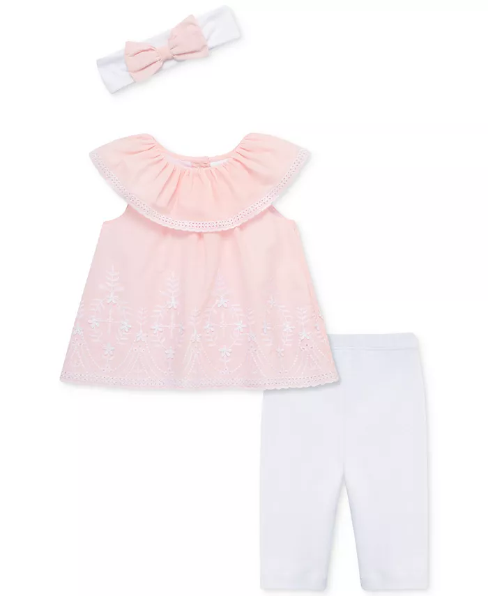 Комплект для девочек: топ с глазками, леггинсы и повязка на голову (3 предмета) Little Me, розовый
Комплект для девочек: топ с глазками, леггинсы и повязка на голову (3 предмета) Little Me, розовый