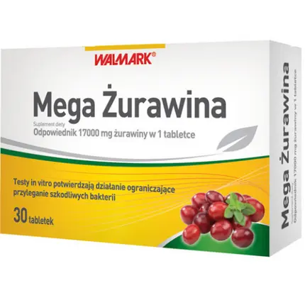 MEGA Cranberry 30 таблеток мочевыделительной системы от чихания мочевого пузыря Walmark
MEGA Cranberry 30 таблеток мочевыделительной системы от чихания мочевого пузыря Walmark