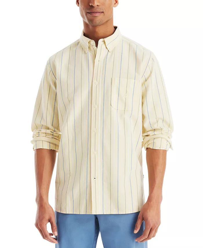 Мужская оксфордская рубашка в полоску Nautica, желтый
Мужская оксфордская рубашка в полоску Nautica, желтый