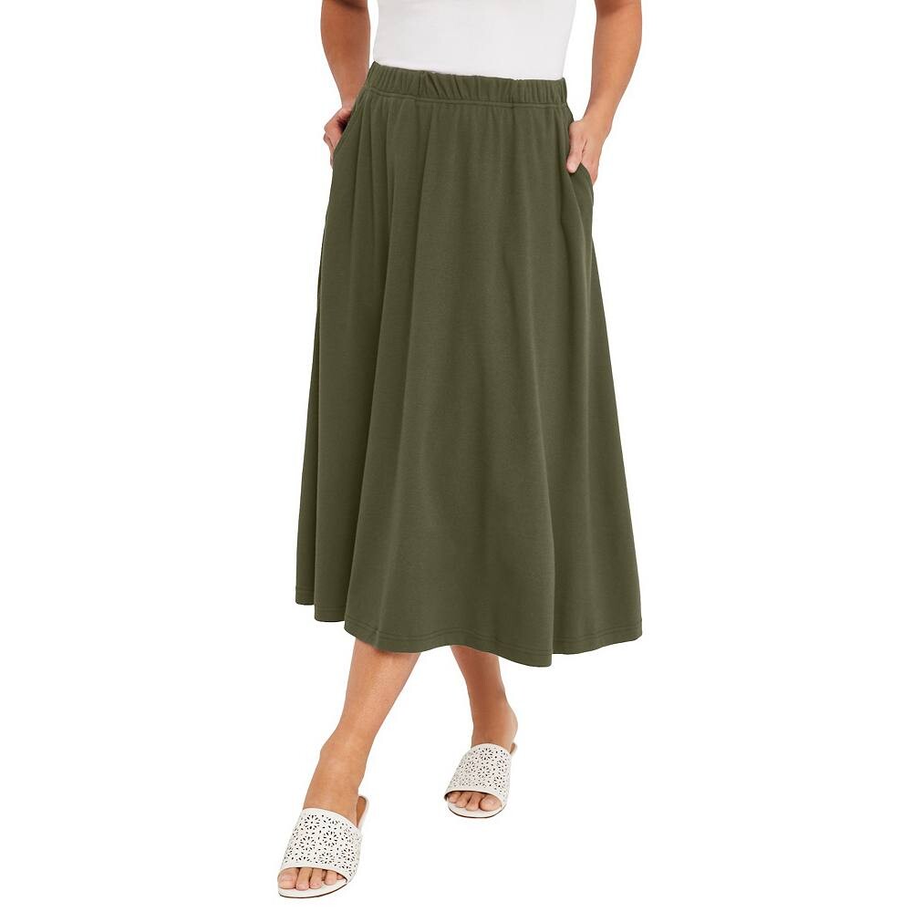 Jessica London Женская мягкая легкая юбка миди больших размеров, цвет Dark Olive Green
Jessica London Женская мягкая легкая юбка миди больших размеров, цвет Dark Olive Green