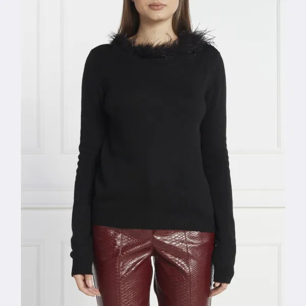 Свитер обычного кроя с добавлением шерсти и кашемира Twin-Set, черный
Свитер обычного кроя с добавлением шерсти и кашемира Twin-Set, черный