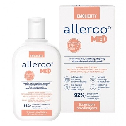 Увлажняющий шампунь Allerco для чувствительной раздраженной кожи - 200 мл Allerco
Увлажняющий шампунь Allerco для чувствительной раздраженной кожи - 200 мл Allerco
