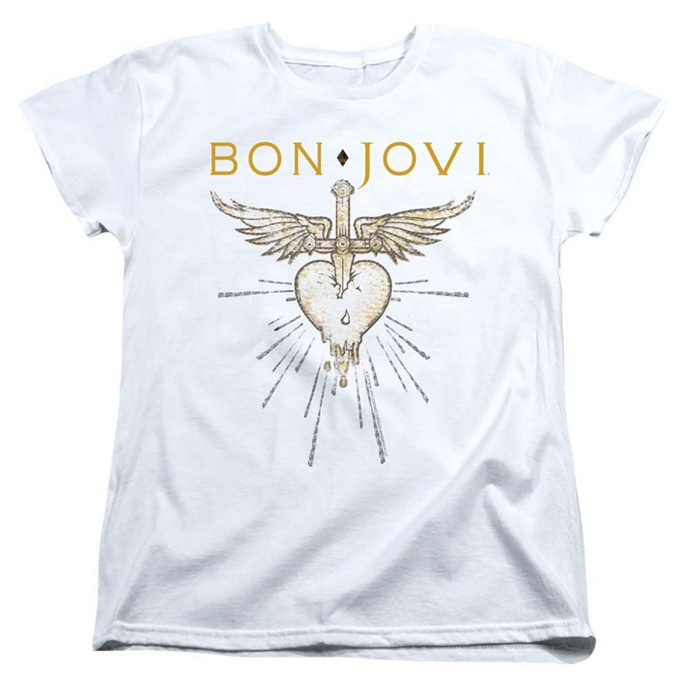 Женская футболка с короткими рукавами Bon Jovi Greatest Hits Licensed Character, белый
Женская футболка с короткими рукавами Bon Jovi Greatest Hits Licensed Character, белый
