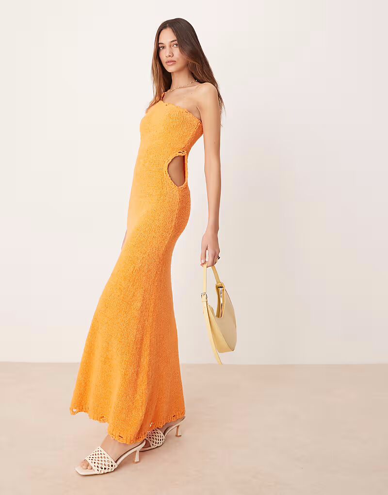 Платье мидакси ASOS DESIGN из пряжи с узором «слоу» с необработанным краем оранжевого цвета
Платье мидакси ASOS DESIGN из пряжи с узором «слоу» с необработанным краем оранжевого цвета