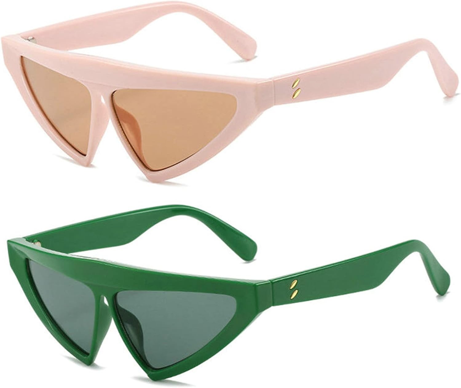 Солнцезащитные очки Willochra в винтажном стиле «кошачий глаз» для женщин, дизайнерские, розовые, с защитой от УФ-излучения UV400, для мужчин, с заклепками, 2pcs-green&pink
Солнцезащитные очки Willochra в винтажном стиле «кошачий глаз» для женщин, дизайнерские, розовые, с защитой от УФ-излучения UV400, для мужчин, с заклепками, 2pcs-green&pink