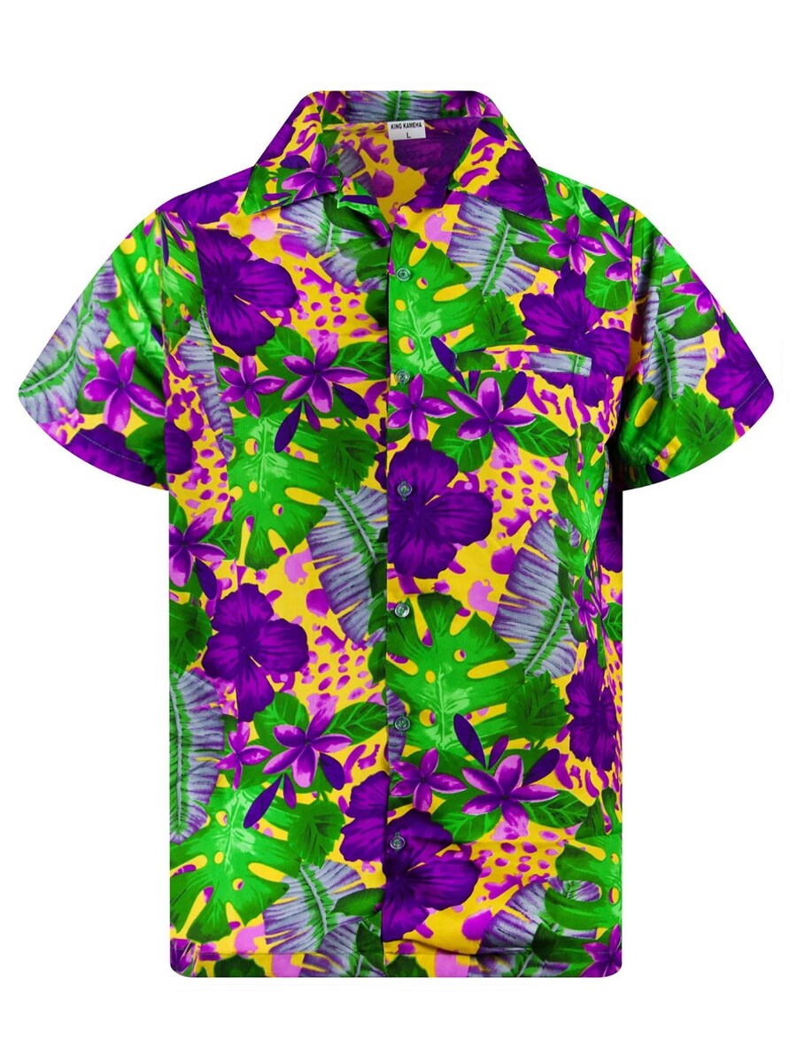 Рубашка King Kameha Green Purple Flower, оранжевый
Рубашка King Kameha Green Purple Flower, оранжевый