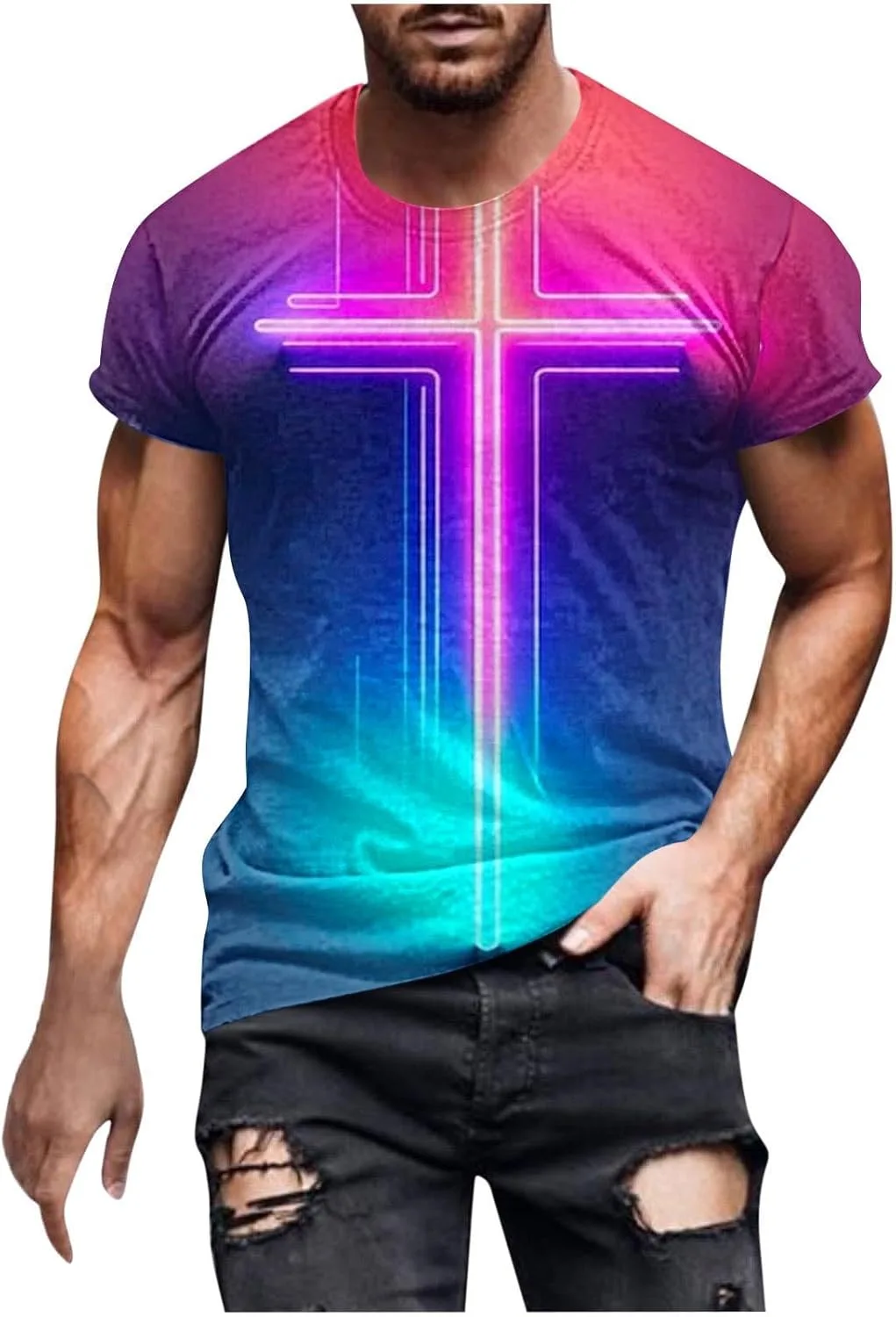 Футболка с 3D принтом "Иисус на кресте" QUNPIU
Футболка с 3D принтом "Иисус на кресте" QUNPIU