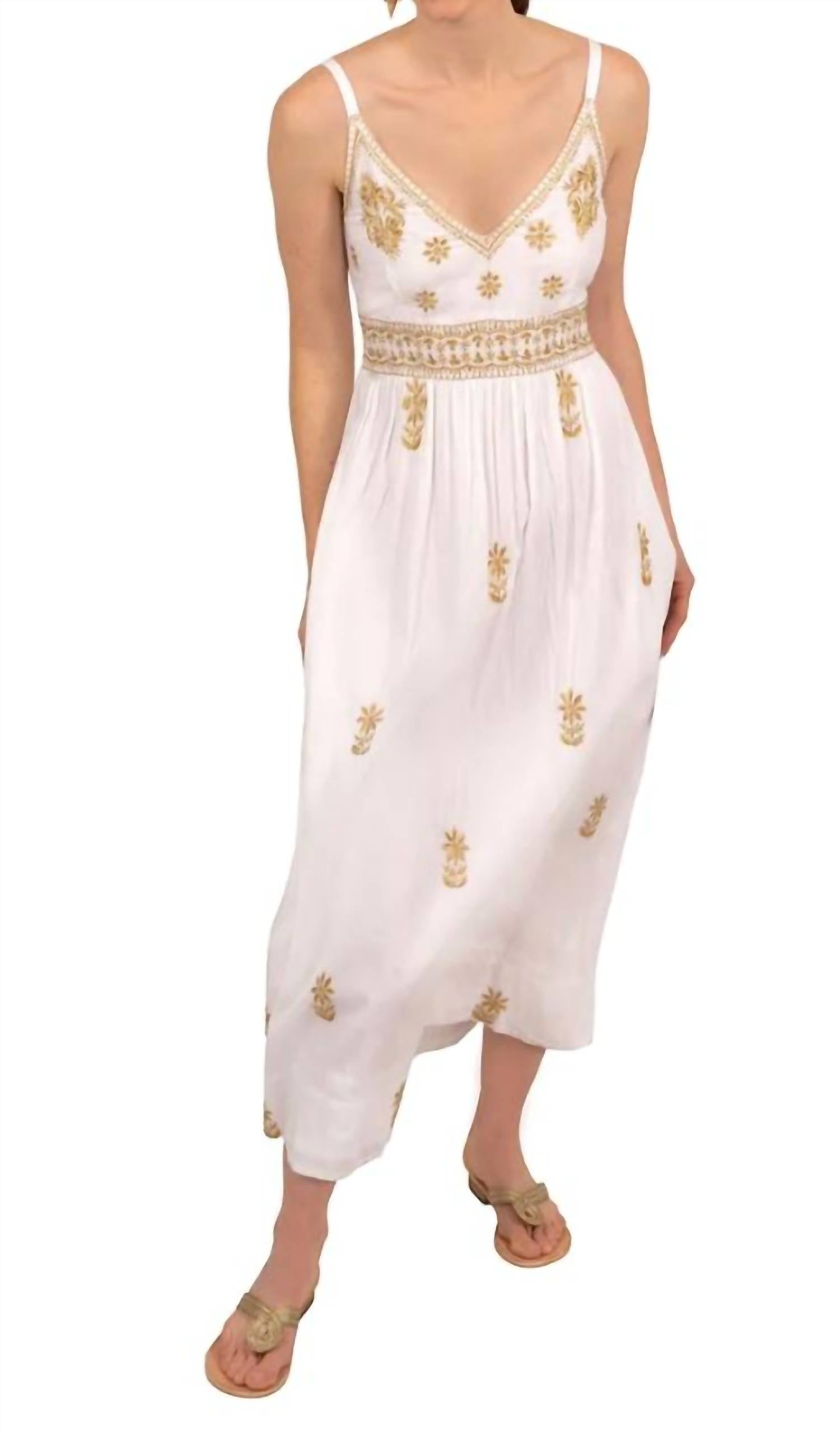 Праздничное платье миди-макси с ручной вышивкой в бело-золотых тонах GRETCHEN SCOTT
Праздничное платье миди-макси с ручной вышивкой в бело-золотых тонах GRETCHEN SCOTT