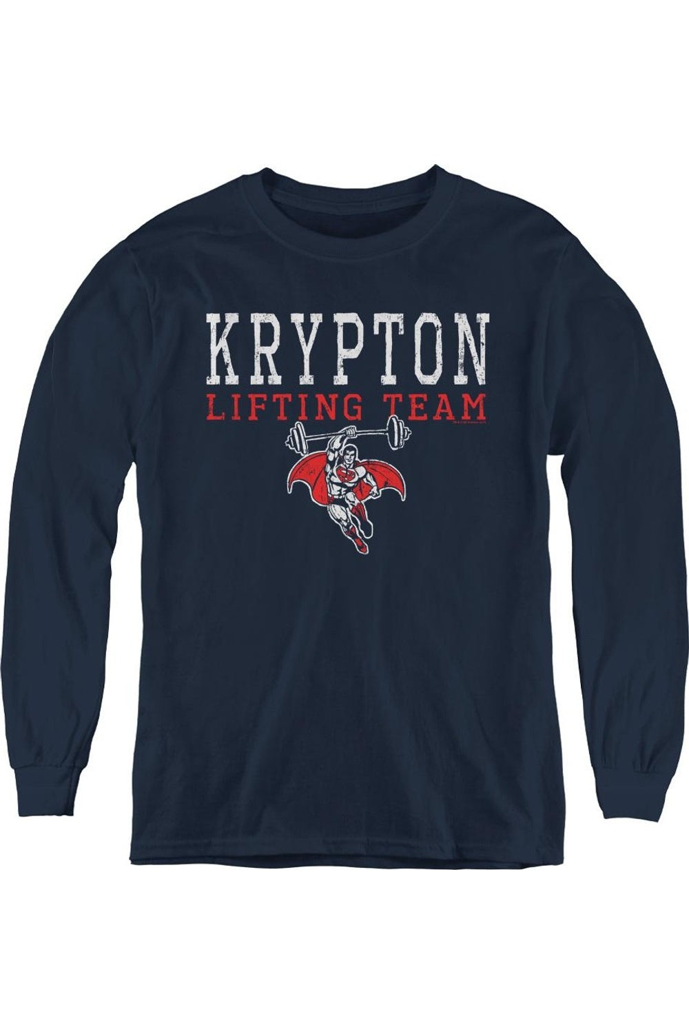Футболка DC Comics Krpton Lifting Youth с длинным рукавом Gildan, темно-синий
Футболка DC Comics Krpton Lifting Youth с длинным рукавом Gildan, темно-синий