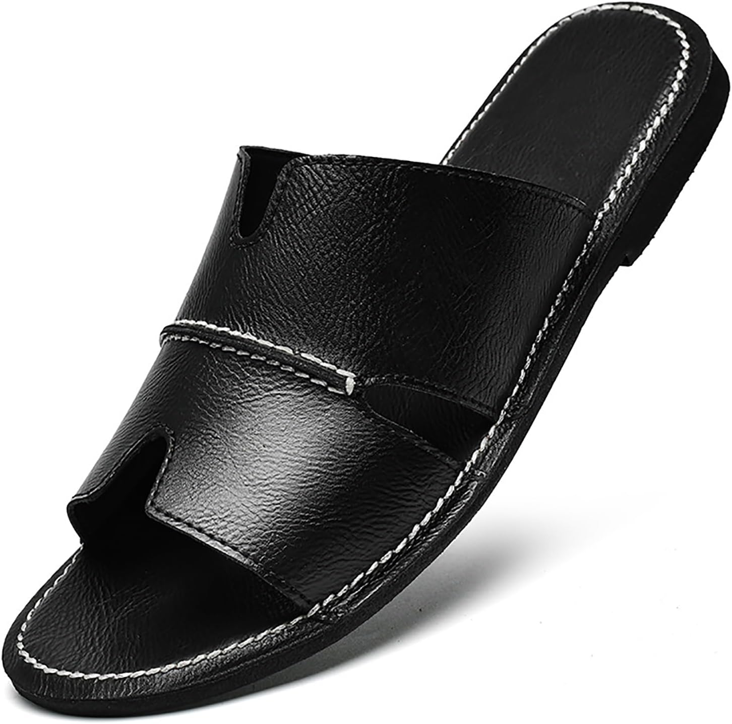 Мужские кожаные шлепанцы LOVEHEYNEW с плоской подошвой, удобные, с открытым носком, противоскользящие, с мягкой подошвой, ручной строчкой, на пляж и лето, для дома и улицы, с вырезами, водонепроницаемые, черный
Мужские кожаные шлепанцы LOVEHEYNEW с плоской подошвой, удобные, с открытым носком, противоскользящие, с мягкой подошвой, ручной строчкой, на пляж и лето, для дома и улицы, с вырезами, водонепроницаемые, черный